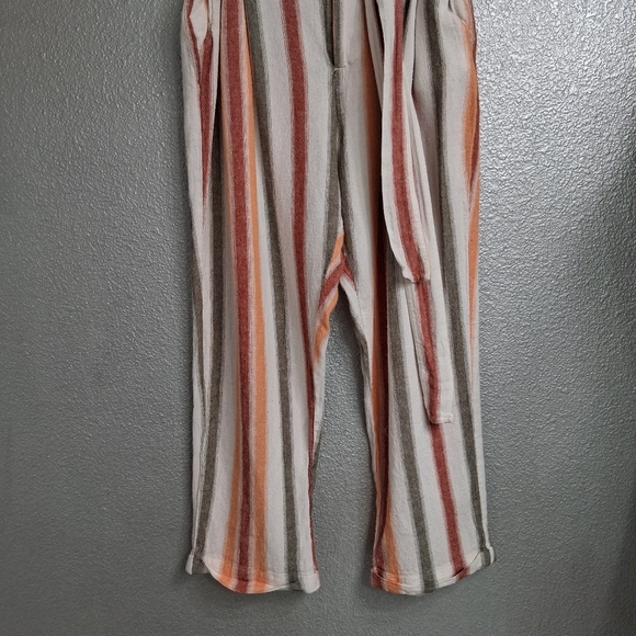 Dear Grace With Love Striped Paper Bag Cropped Pants  Size XL - Picture 3 of 10